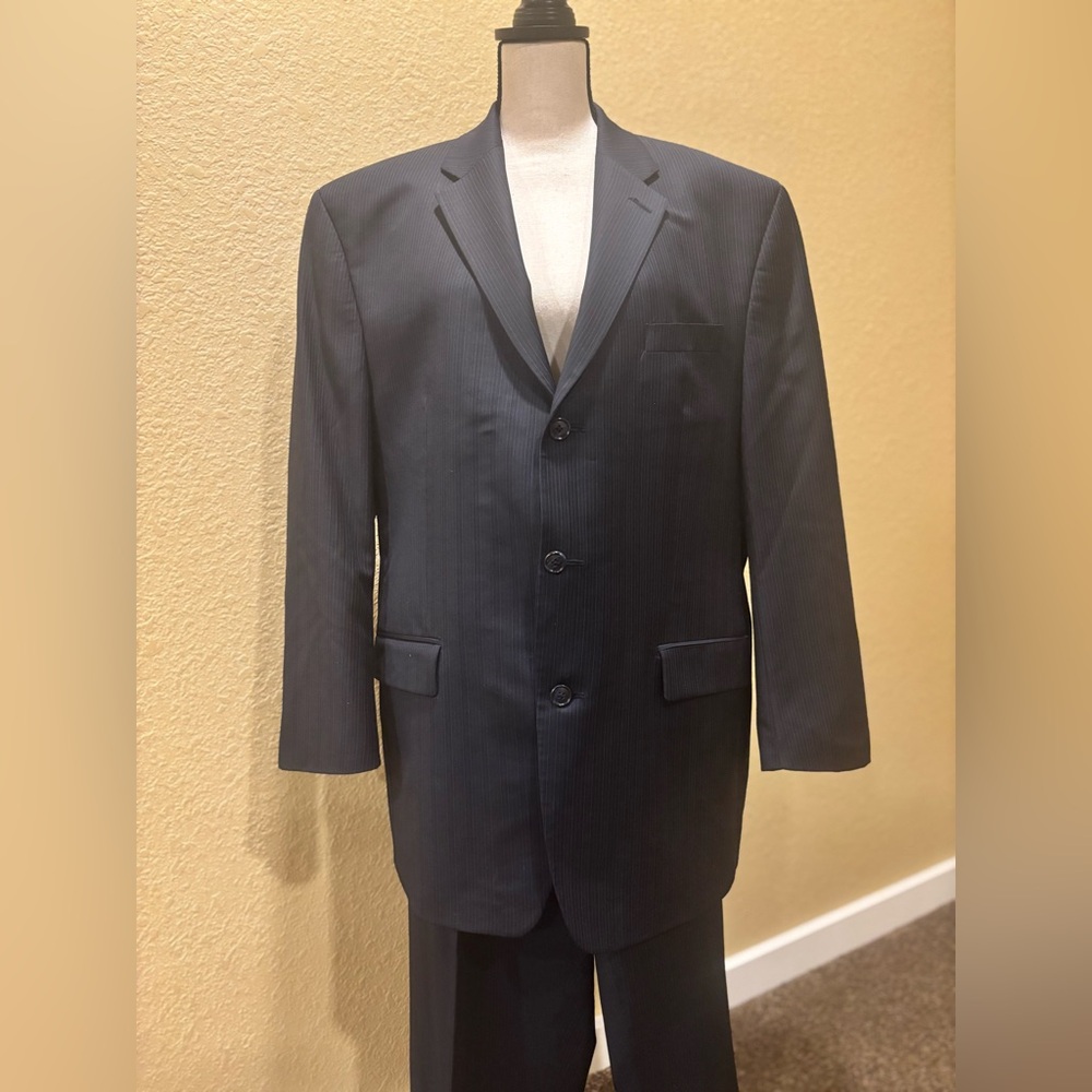 Calvin Klein Dark Pinstripe Pant Suit